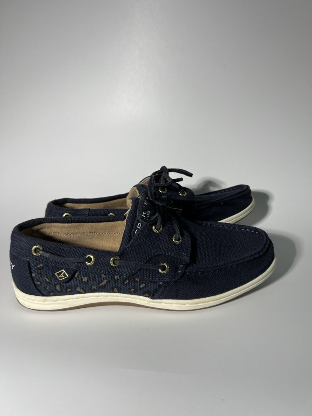 Sperry Koifish Boat Shoes Blue Canvas Women’s Size 8 - Picture 3 of 12